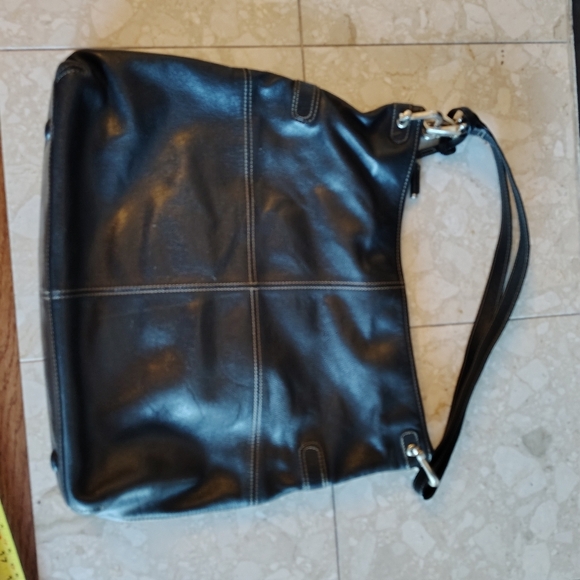 Lauren Conrad LC Black Leather Slouchy Soft Bag - Picture 4 of 14